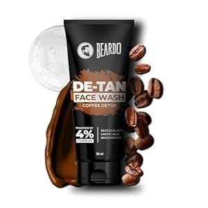 BEARDO DeTan Face Wash for Men, 50ml | Glycolic Acid,Niacinamide ...