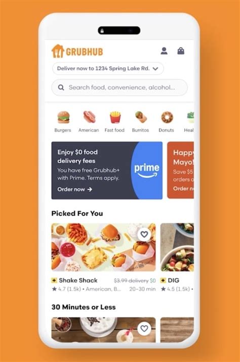 Amazon Prime members can order Grubhub delivery right from the app ...