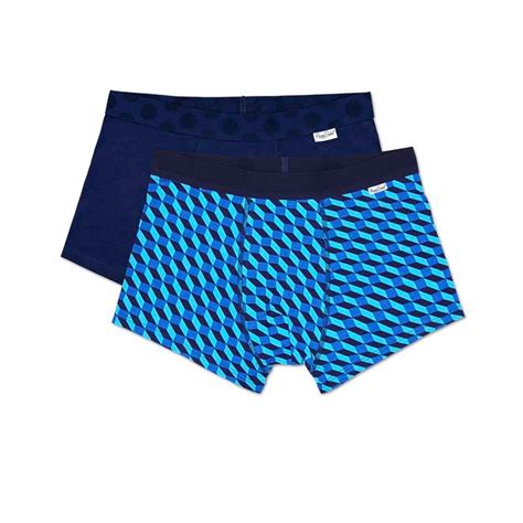 Buy Happy Socks 2-Pack Filled Optic Trunks - Blue (L) Online
