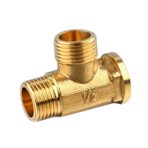 Buy 1/2 inch Male x Male x Female Thread Pipe Tee Fitting Adapter Tube ...