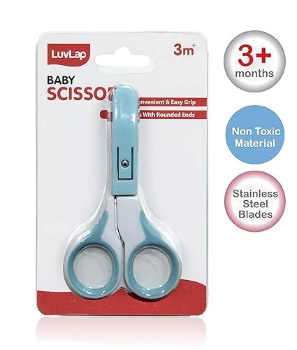 Buy LuvLap Baby Nail Scissors with Stainless Steel Blades for 3m ...