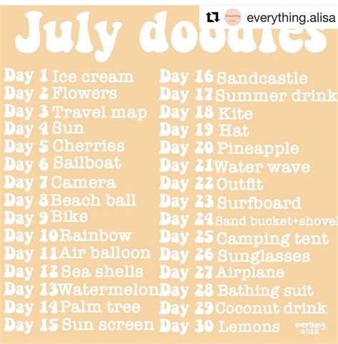 Image result for July Drawing Challenge