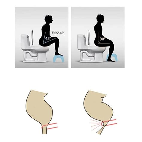 Plastic Non-Slip Folding Toilet Squat Stool - BLACK AND WHITE Color