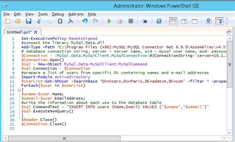 Image result for PowerShell Form Query MySQL
