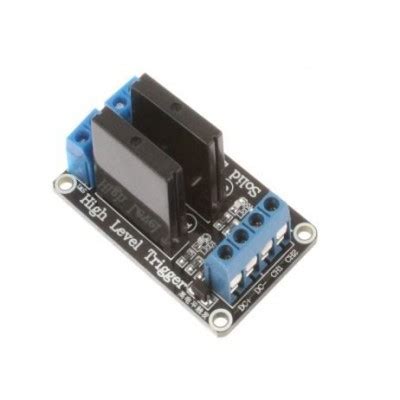 2 Channel 12V Relay Module Solid State High Level SSR DC Control 250V ...