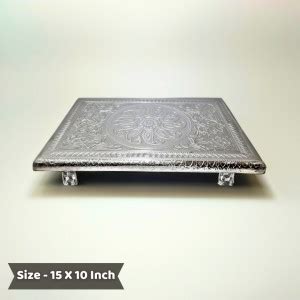 Achyuta Size:15X10 Inch Bajot/Peeta/Patla/Chourang Chowki For Puja ...