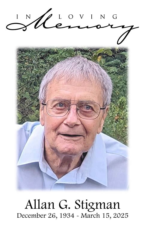 Al Stigman Obituary March 15, 2025 - Schoeneberger Funeral & Cremation ...