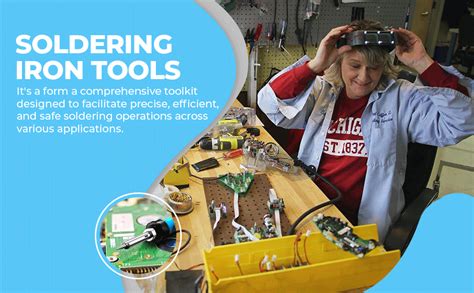 Serplex® Soldering Iron Kit with On/Off Switch, Adjustable Temperature ...
