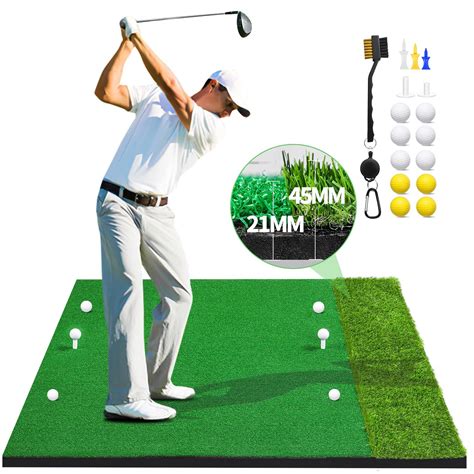 Amazon.com : 5 x 4 ft Golf Hitting Mat, Artificial Turf Golf Mat ...