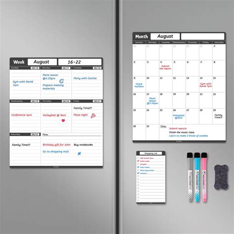 Amazon.com : Magnetic Dry Erase Calendar Whiteboard - 2 Pack, Monthly ...