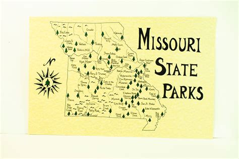 Missouri State Parks Map - Etsy