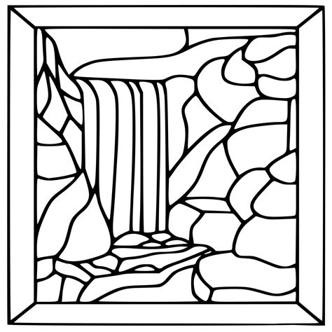 Black and white stained glass template and patterns 18732936 Vector Art ...