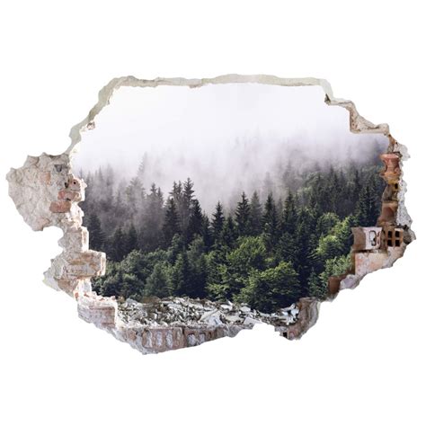 3D Wall sticker Foggy forest | wall-art.com