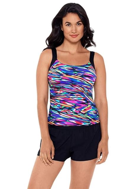 Buy Reebok Women's Swimwear Sport Fashion Glasswork Bust Minimizing ...