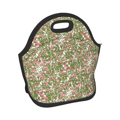 Buy Neoprene Lunch Bags, Insulated Lunch Box, White Pink Thick Reusable ...