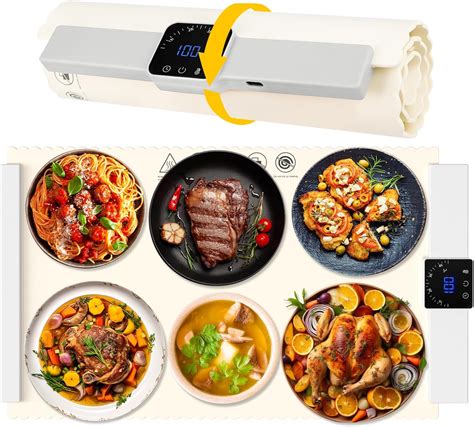 Amazon.com: CRUIFU Silicone Electric Heating Tray, Foldable Food Warmer ...