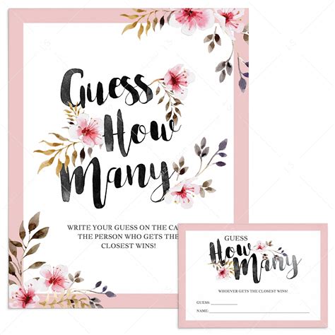 Guess How Many Printable