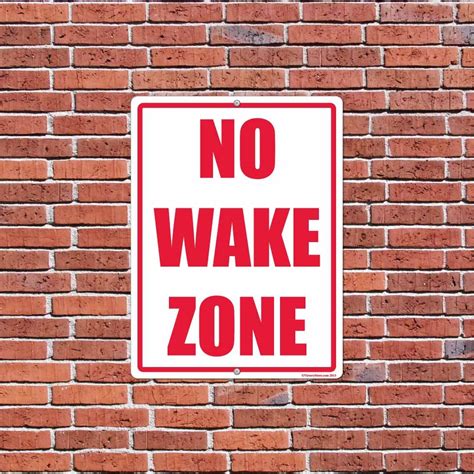 Buy VictoryStore Outdoor Sign: No Wake Zone Sign Aluminum 18 inches x ...