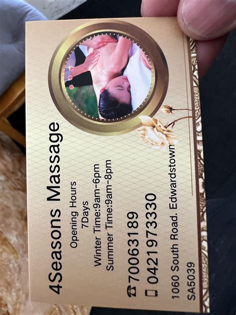 Reporting on 4 seasons massage : r/AdelaideMassage