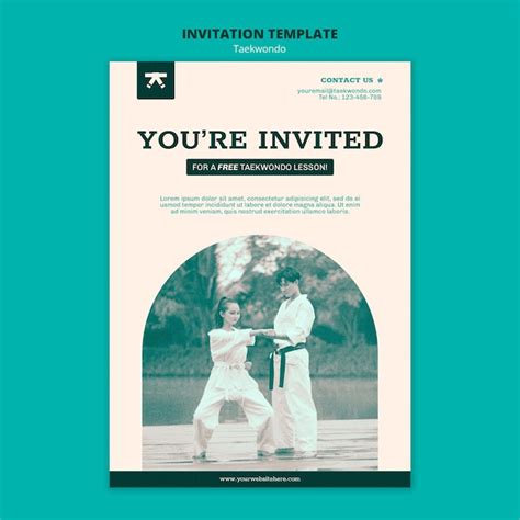 Modello di taekwondo design piatto | PSD Gratis