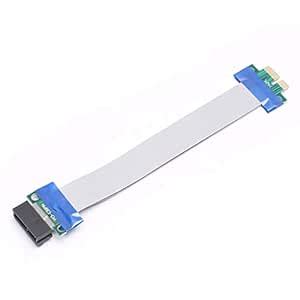 DEVMO PCI-Express 1X Riser Cable Premium PCI-E Port Extension Extender ...