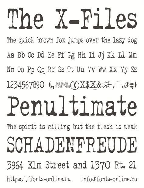 The X-Files font