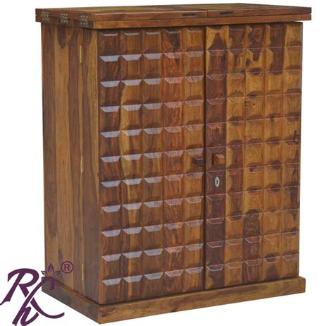 Solid Wood Royale Cadbury Door Design Bar Cabinet - RAJ HANDICRAFT