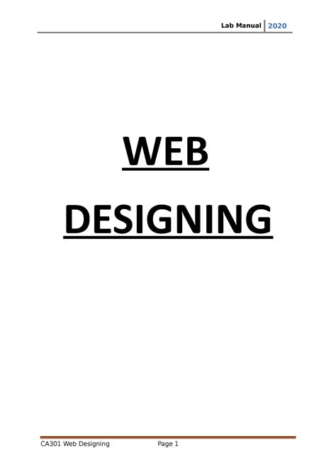Web designing ca - WEB DESIGNING List of Experiment Suggested By ...