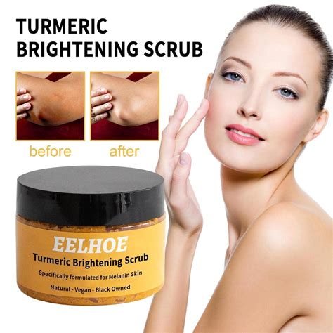 Turmeric Brightening Body Scrub for Dark Inner Thighs, Bikini Area ...