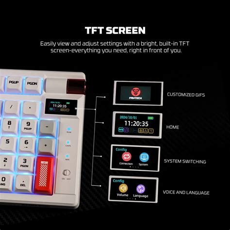 وايرلس مكانيكال جيمنج كيبورد اللون أبيض FANTECH MK918 ATOM PRO97 | الاردن