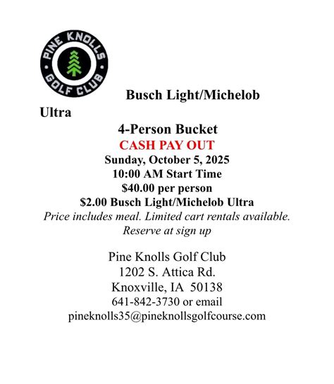 Busch Light / Michelob Ultra 4- Person Bucket, 1202 S Attica Rd ...