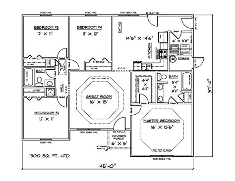 1500 Sq Ft House Floor Plans - floorplans.click