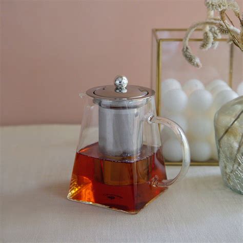 Buy Octavius Pyramid Shape Borosilicate Glass Kettle- Medium Online at ...