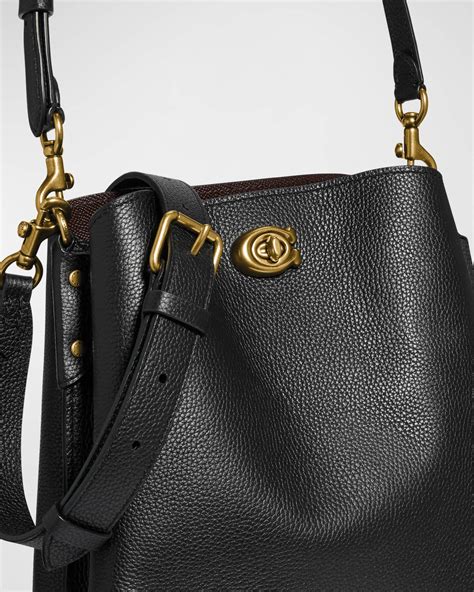 Coach Willow 24 Pebbled Leather Bucket Bag | Neiman Marcus