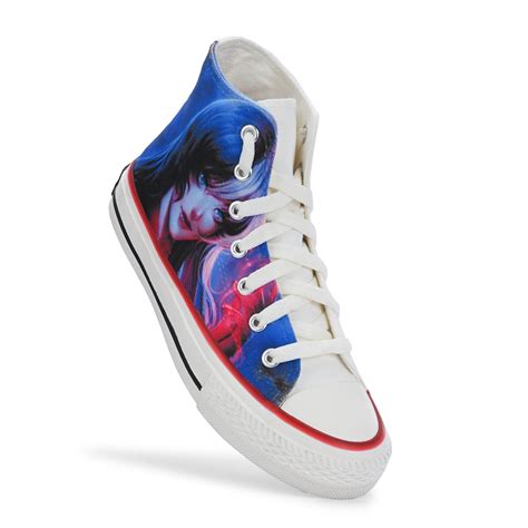Crowcia London Katsu Anime Girl Design Ankle Length Unisex Stylish Sne