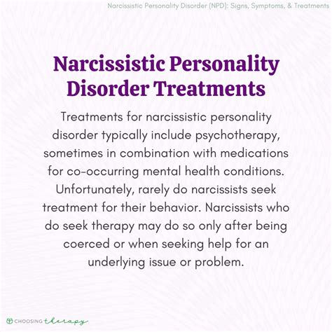 Narcissistic Personality Disorder Treatment Narcissistic Personality