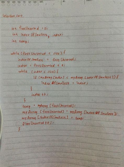 Image result for Selection Sort Pseudocode Python