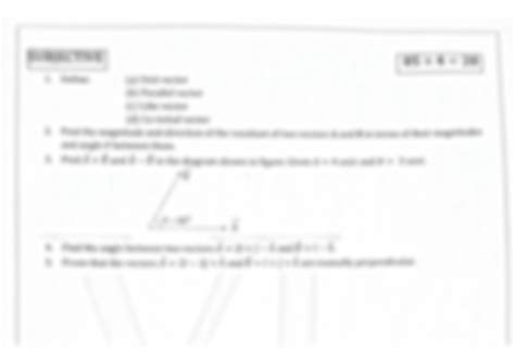 Image result for Vector Class 11 Physics Questions