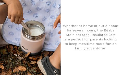 Beaba Stainless Steel Insulated Food Jar 10 Oz Kids Thermos ...