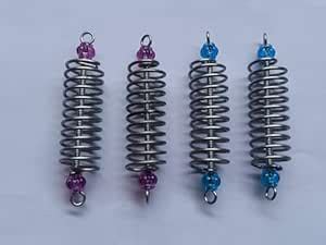 Decorative Metal Carb Feeder Springs with Beads, 8 cm Length, Purple ...