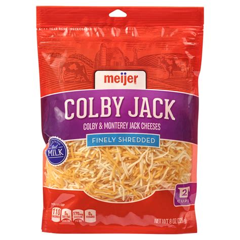 Meijer Shredded Colby Jack Cheese Nutrition at Chris Page blog