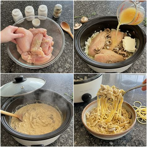 Creamy Slow Cooker Chicken Tetrazzini - Flavor Sparkle