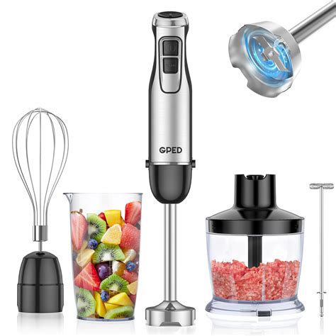 Eimolife Immersion Blender, 500 Watt Immersion Hand Blender, 5-in-1 ...