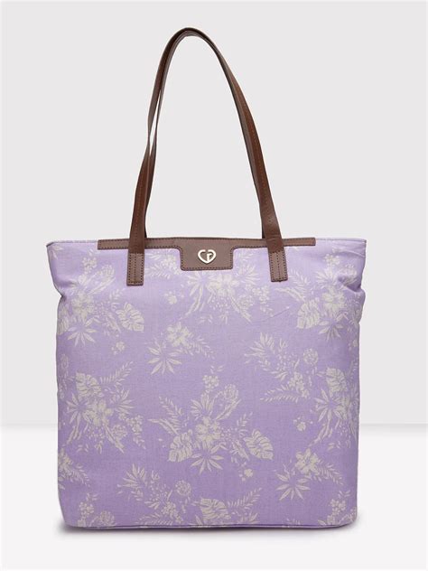 Buy Caprese Kendall Large Lilac Laptop Tote Bag @ 999 | Caprese Bags