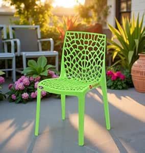 KITHANIA Plastic Web Chair Outdoor Without Arm Chair (Jali) Gloss ...