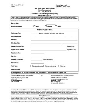 Fillable Online forms sc egov usda Customer Initiated Payments ( CIP ...