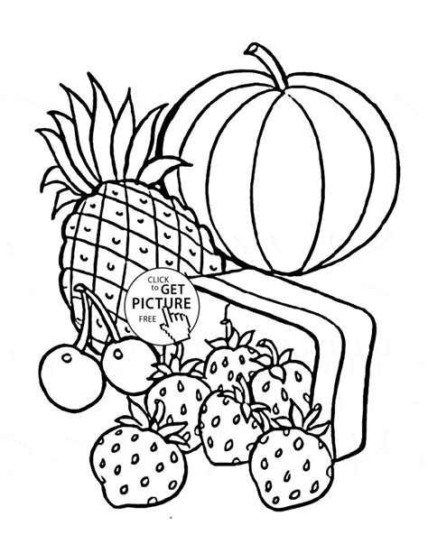 fruit pictures for colouring