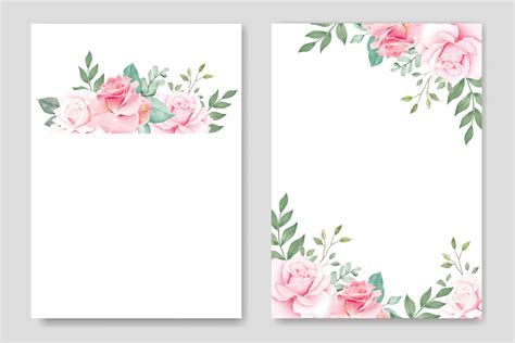 Elegant Floral Rose wedding invitation Card 14765699 Vector Art at Vecteezy