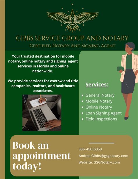 Did you know Gibbs Service Group and Notary, LLC offers mobile notary and… | Andrea Goldson, ASN NNA