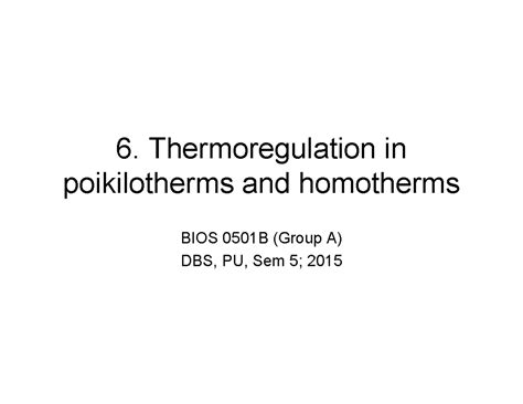 Thermoregulation in poikilotherms and homotherms - homothermy ...